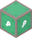 Isometric Abstract Platformer Green Key Box